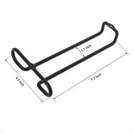 GeLive 7 Inch Wine Glass Holder Under Cabinet Stemware Rack Little Glass Hanger Storage Organizer for Short Space Kitchen and Bar Set of 4 (Black)