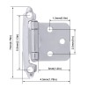 Dazone 20PCS Cabinet Hinges 1/2" Overlay Self Closing Door Cabinet