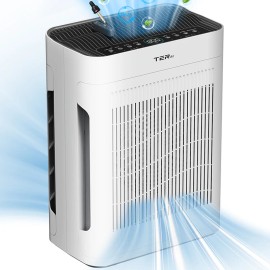 TER air Purifier for Home Large Room Personal for Smoking 99.97% air Purifier Pet Hepa Smart Home Household Air Purifierscolor: White, plug type: US, Voltage (V): 24 V