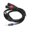 3.5mm Stereo Male to Dual 2 XLR Male Plug Connector