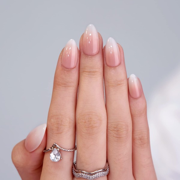 Almond Press On Nails Medium - BTArtbox Soft Gel Ombre