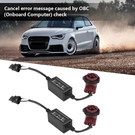 LED Decoder, Pack of 2 Black ABS 12V 3157A LED Decoder Adapter Anti Hyper Blink Flash Error Cancel Canbus Brake for LED Headlight Warning Canceller Capacitors Resistor
