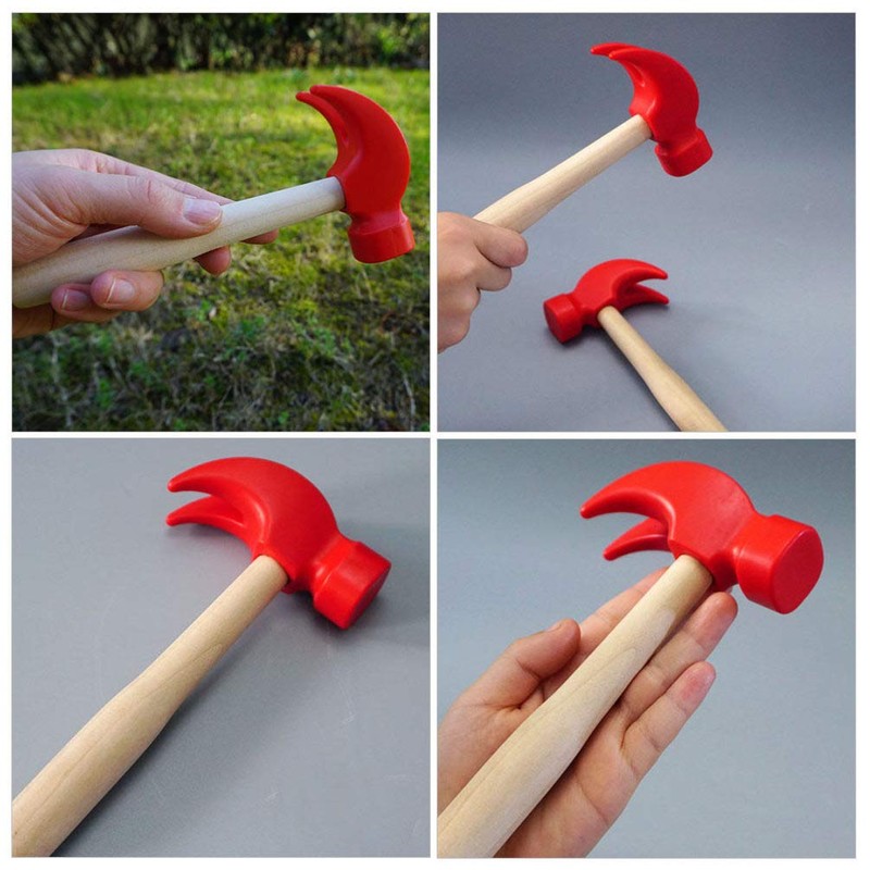 Kisangel 1Pcs Wooden Hammer Mini Simulation Hammer Maintenance Pretend Play