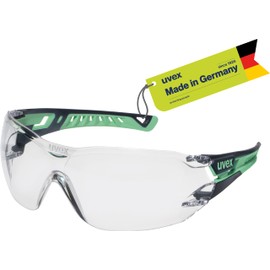 Uvex pheos nxt planet - safety glasses - temple glasses supravision excellence technology - metal-free, anti-fog and scratch-resistant - one size - anthracite/jade, transparent