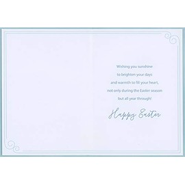 Designer Greetings Tree with Pink Leaves, Stream and Blue Mountains Watercolor Dad Easter Card