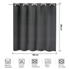 YISURE Black No Hook Shower Curtain 200cm Drop, Extra Long