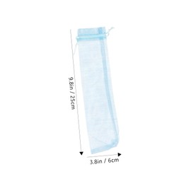 PACKOVE 20Pcs Portable Drawstring Organza Bag for Folding Fans Lightweight Tulle present Pouches for Weddings Parties Jewelry Storage and Accessories Sheer Mesh Favor Bags