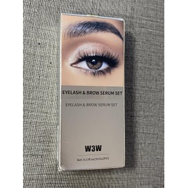 Eyelash and Eyebrow Growth Serum Two Piece Set, Eyelash Serum for Eyelash Growth Thickness, Stronger, Healthier Lashes & Brows, Longer, Fuller, and Thicker Lashes, Vegan & Cruelty-Free (3ml+3ml)