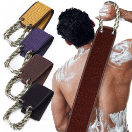 HunnmingRe 4 Pack Exfoliating Back Scrubber for Shower Back Washer with Handles Double Sided Exfoliator Back Scrubber Washcloth Bath Body Scrub Towel Deep Clean for Men Women