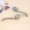Oidnvay 4 Pieces Asian Retro Ceramic Rice Spoons Curved Handle