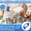Geiserailie 120 Pcs Food Service Blue Detectable Bandage Woven Fingertip