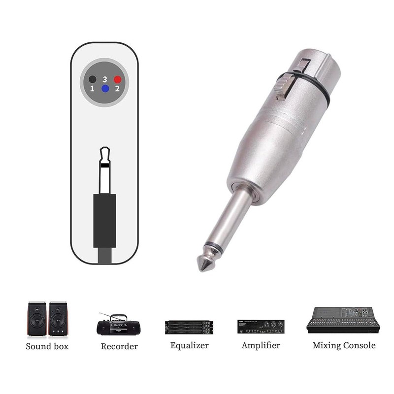 Sairps XLR hembra a 1/4 estéreo equilibrado conector de audio
