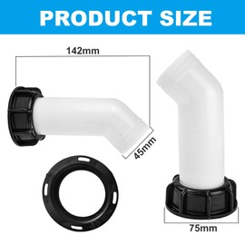 DTYGUIXE Pack of 2 IBC Outlet Nozzles IBC Drain Nozzle IBC Adapter Outlet Spout 1000L IBC Tank Adapter IBC Water Tank Accessories IBC Tank Accessories for Water Tanks, Irrigation Specialists