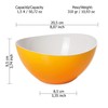 Bowl of 20 cm and 1.5 L with White Interior