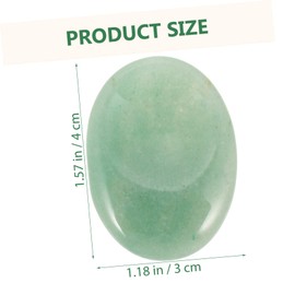 PACKOVE 2Pcs Natural Green Aventurine Thumb Stone Mini Massage Scraping Plate for Face Neck Body Relaxing Stress Relief Worry Stone for Skin Puffiness Reduction
