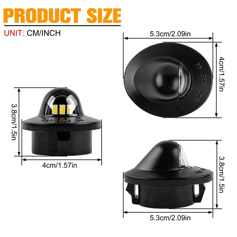 OZ-LAMPE 2 x Ford F150 2001-2014 License Plate Light with