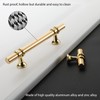 Rergy 5 Pack Brushed Brass Cabinet Pulls Gold Cabinet Pulls