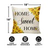 Home Sweet Home Sunflower Spring Throw Pillow Cover Farmhouse Decorative