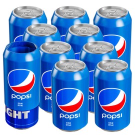 BeerSkin Skywin Silicone Can Covers that Look Like Soda - 10 Pack 12 oz (355ml), Reusable & Durable Soda Can Cover, Fun Kozies for Cans for Camping, Parties, Outdoor, Beach Accessories (Blue)