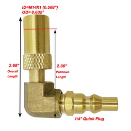 MENSI 1/4" Quick Disconnect Propane Elbow Adapter Fitting Compatible for Stansport, Camp Chef Mountaineer,Eureka Gonzo Camping Stove, (Elbow) Not For Coleman and Griddle