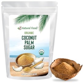 Z Natural Foods Organic Coconut Sugar - Nutrient-Dense, Flavorful & Unrefined Brown Coconut Sugar - Perfect for Tea, Coffee, Oatmeal, Deserts & Baking, Non-GMO, Vegan, Gluten-Free, 3 lbs