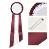 Generous Ribbon Rosette Badge Pin Winners Medal Class Trophy AwardWhite
