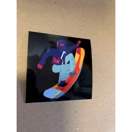 Unbranded Multi-Color Snowboarder Decal, UV-Resistant, for Car, Laptop, Water Bottle 28279