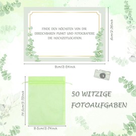 HOWAF 50 Wedding Photo Tasks - Entertaining Wedding Game for Guests, Photo Game Wedding Photo Tasks, Wedding Photo Tasks for Guests, Photo Box Accessories Wedding for Guest Book Wedding