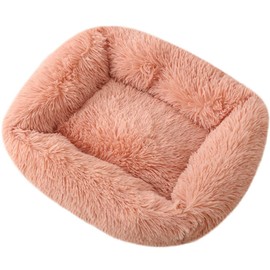 La La Pet® Donut Dog Cat Bed Cozy Cave Pet Bed Burrow Dog Bed Calming Cuddler Self-Warming Pet Bed Soft Plush Pet Cushion Improved Sleep for Cats Small Medium Dogs Rose L