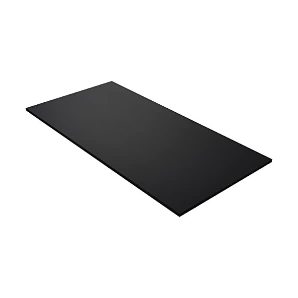 Kaboon 60x24 Black Table Top Marble Surface, Solid One-Piece Desktop, Universal Wood Countertop, Reversible Laminate Top, Double Desks, L-Desk DIY