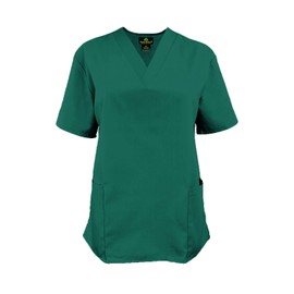 ACTIVE UNIFORMS Men's Scrub Set Medical Scrub Tops and Pants - Pack of 2 Set (True Hunter Green, X-Large)