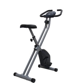iLIVING USA Folding Upright The X-Bike with Calorie Counter, Grey