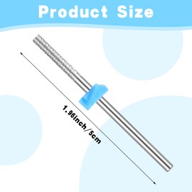 Cuticle Remover Drill Bit Nail Tech Supplies Rotate Bits Nail Drill Bit Carbide Tungsten Rotary Nail Bits Professional Dead Skin Cleaning Tools for Manicure Pedicure Gel Polishing Home Salon