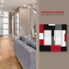 Red Black White Grey Geometric Abstract 2 Gang Double GFCI