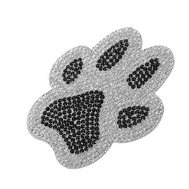 ULTECHNOVO 1pair Dog Paw Print Rhinestone Car Decal Funny Stickers for Men Women Sparkling Truck Stickers Car Accessories Easy Installation Dog Paw Design