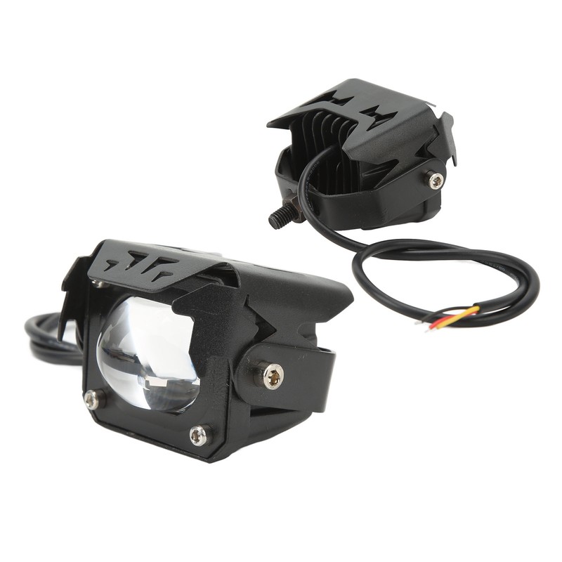 LED Electric Bike Light Aluminum Alloy High Brightness Bicolor Lens
