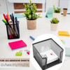 Desk Notes Cube,Mesh Memo Pad Holder,4.1×3.1inch Note Block Holder,Desktop Notepad