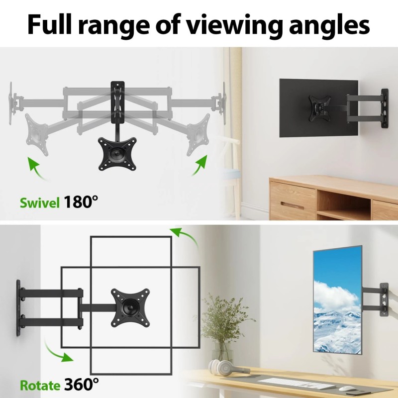 Usx Mount Full Motion TV Wall Mount Universal Corner TV
