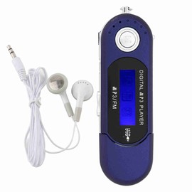 Portable Music MP3 USB Player With LCD Screen FM Radio Voice Memory Card Blue