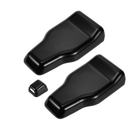 REPAIROCK 1 Set Rear Tail Door Window Hinge Rain Wiper Nozzle Cover for Jeep Wrangler JL JLU 2018-2024 Rear Window Hinge & Nozzle Decor Decals ABS Black