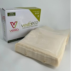 trustedplcsupplier 50 Pack Biodegradable Compostable Vacuum Seal Bags 8”x12” for Food Storage