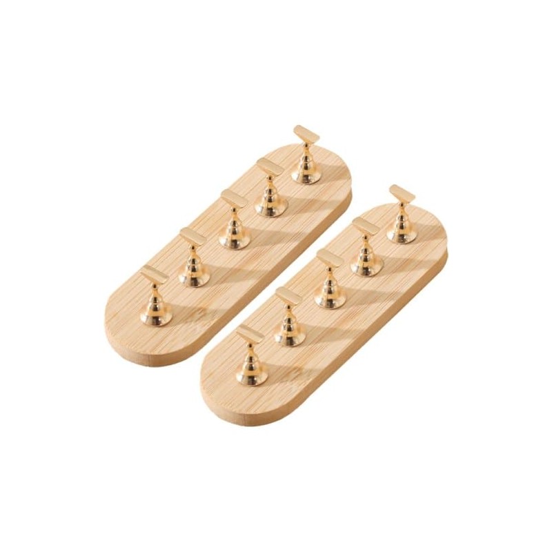 2 juegos de soporte de exhibición de uñas de madera,