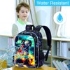 KLFVB 3PCS Dinosaur Bookbag for Boys Set, Water Resistant 16