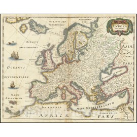 Historic Map : Europa Nova Delineatio, 1640, Vintage Wall Art : 24in x 18in
