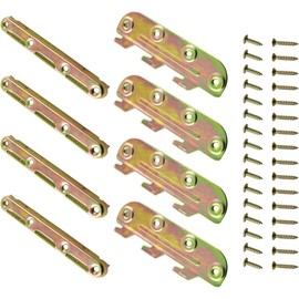 Lrcipru ﻿Surface Mounted Bed Rail Brackets 4 Set Bed Frame Hardware