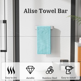 Alise Double Towel Bar, 24" SUS304 Stainless Steel Towel Racks for Bathroom, Heavy Duty Towel Rack Wall Mounted, Modern Bath Towel Holder, Brushed Nickel