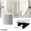 Tenedos TMSD-12x12-SSML Sky Silver Gray Metal Stainless Steel Peel and