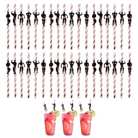 36pcs Rose Gold Bachelorette Straws for Party Supplies, Bridal Shower Decorations Supplies for Adults Indoor Outdoor, Naughty Bachelorette Party Accessories for Pool Beach Games Celebration