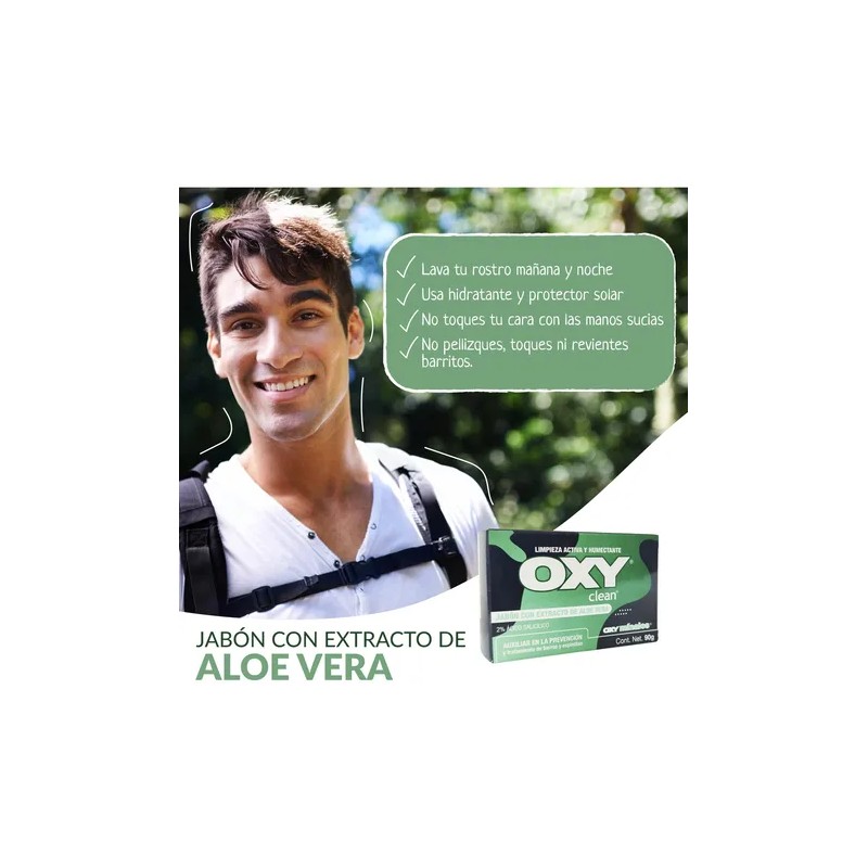 Oxy Clean Para Barros Y Espinillas Jabón En Barra 90g