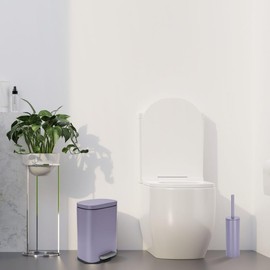 Spirella Akira Toilet Brush with Steel Holder, Lavender, Matte